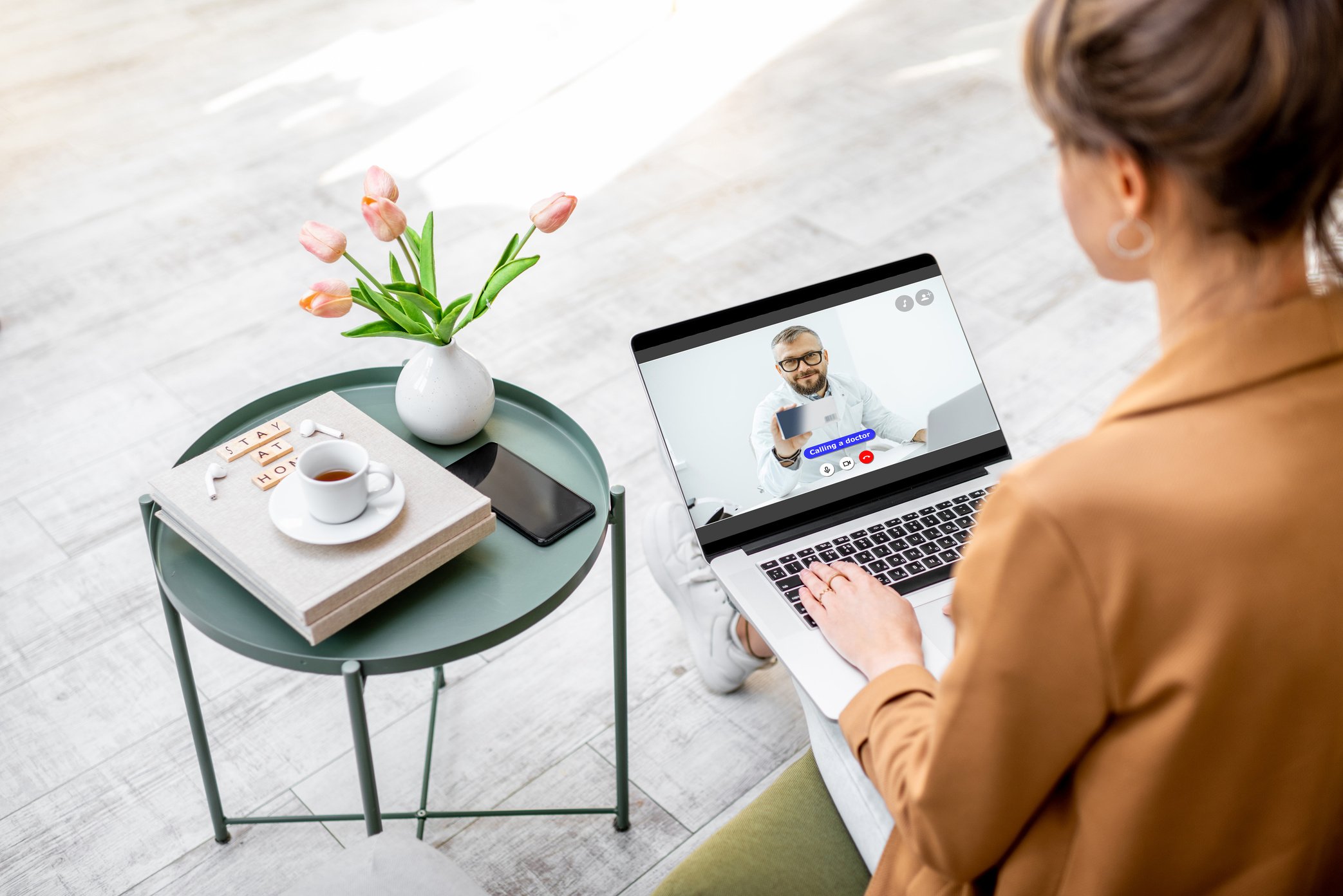 Woman Having Online Consultation with a Doctor